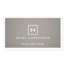 LOGOTIPO de la CAJA con SU INITIAL/MONOGRAM en el  Tarjetas De Visita