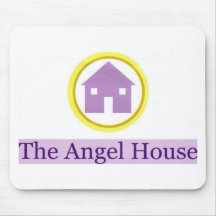 logotipo de la casa del ángel alfombrillas de ratón