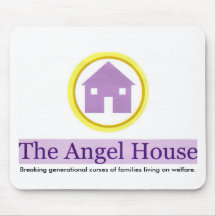 logotipo de la casa del ángel, rompiendo maldicion alfombrilla de ratón