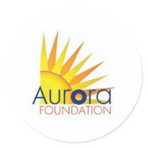Logotipo de la fundación de la aurora pegatinas