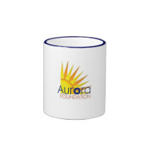 Logotipo de la fundación de la aurora tazas
