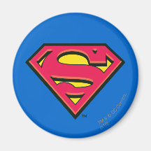 Logotipo de la obra clásica del superhombre imán de frigorífico