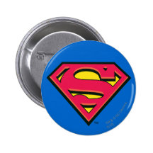 Logotipo de la obra clásica del superhombre pins