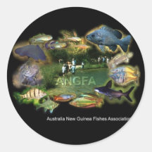 Logotipo de la página de la abertura de ANGFA Etiquetas Redondas