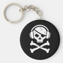 Logotipo de la piratería anti-RIAA del pirata de l Llavero