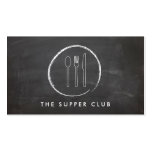 LOGOTIPO de la PIZARRA del CUCHILLO de la CUCHARA  Plantilla De Tarjeta De Visita