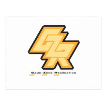 Logotipo de la reconstrucción de la Juego-Zona Tarjeta Postal