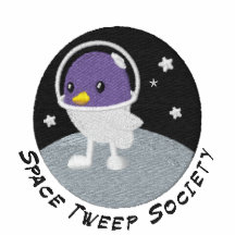 Logotipo de la sociedad de Tweep del espacio con l Camiseta Polo