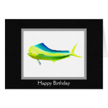 Logotipo de los pescados de Mahi Mahi Tarjeta