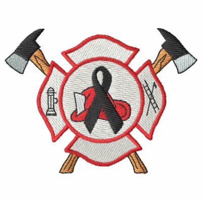 Logotipo de luto del bombero Logotipo de luto del bombero