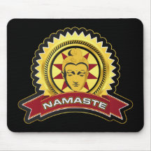 Logotipo de Namaste Buda Tapete De Ratón