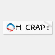 ¡logotipo de obama, MIERDA de H! Pegatina De Parachoque