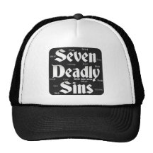 Logotipo de siete pecados mortales gorras