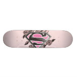 Logotipo de Supergirl con los rosas Monopatin