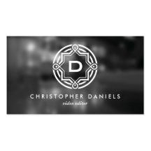 LOGOTIPO DECORATIVO del CÍRCULO con SU foto INICIA Tarjeta De Visita