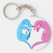 Logotipo del amor adolescente llaveros