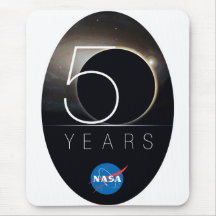 Logotipo del aniversario de la NASA 50.a Tapete De Ratón