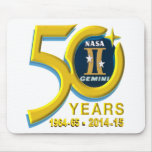 Logotipo del aniversario de los géminis 50.os tapete de raton