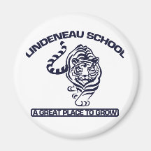 Logotipo del azul del imán de Lindeneau