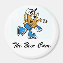 logotipo del brew, la cueva de la cerveza imán de nevera
