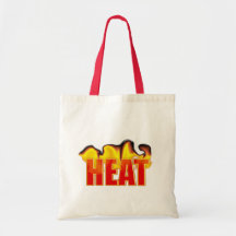 Logotipo del calor con los artes y las compras ard bolsa de mano