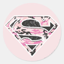 Logotipo del camuflaje de Supergirl Pegatinas Redondas