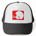 logotipo del casco de fútbol americano gorras