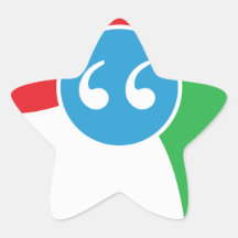 Logotipo del consenso calcomanías forma de estrellaes