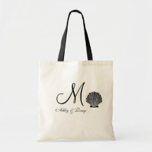 Logotipo del destino del Seashell de DIY Bolsa