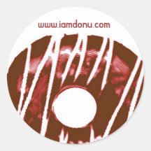 logotipo del donu, www.iamdonu.com pegatinas redondas