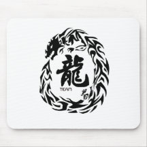 Logotipo del dragón tapetes de raton
