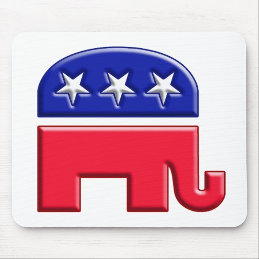 Logotipo del elefante del GOP Tapete De Ratón
