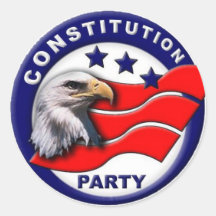 Logotipo del fiesta de la constitución etiquetas redondas