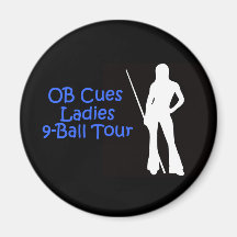 Logotipo del imán del viaje de las señoras 9-Ball 