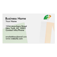 Logotipo del naranja del verde de la tarjeta de vi