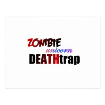 logotipo del zombieunicorndeathtrap tarjeta postal