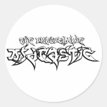 Logotipo drástico de DJ del intocable [pegatina re