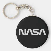 Logotipo gris del gusano de la NASA Llavero