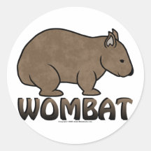 Logotipo II de Wombat Pegatina