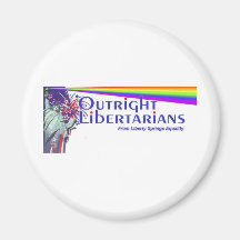 Logotipo libertario del fiesta imanes para frigoríficos