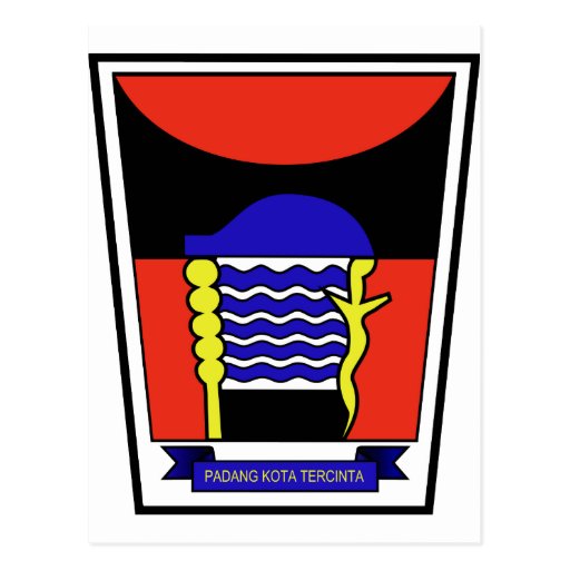 Logotipo Padang, Indonesia Tarjeta Postal