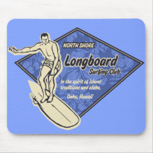 Logotipo que practica surf Mousepad del club Alfombrillas De Raton