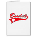 Logotipo rojo del béisbol felicitaciones