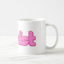 Logotipo rosado ateo tazas
