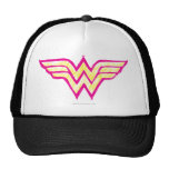 Logotipo rosado de la Mujer Maravilla y amarillo c Gorra