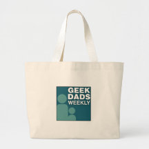 Logotipo semanal de los papás del friki bolsas de mano
