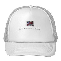 Logotipo sin hogar de los héroes del veterano gorro