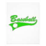 Logotipo verde del béisbol anuncios personalizados