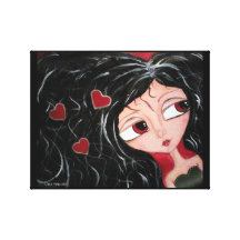 LOLA LOCAMENTE ENAMORADOS - Ilustraciones original Lienzo Envuelto Para Galerias