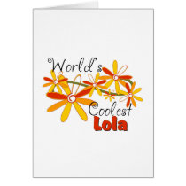 Lola más fresco del mundo floral tarjetas